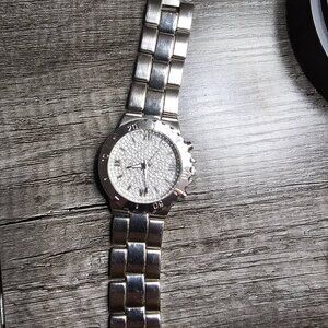 Traccilynn No. 6617 Rhinestone Chronograph-Style Watch